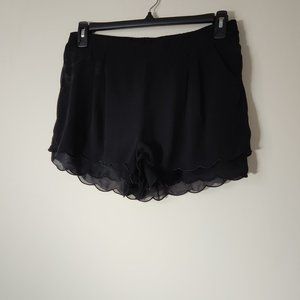 Gypsy Warrior Black Scalloped Bloomer Shorts - Size L